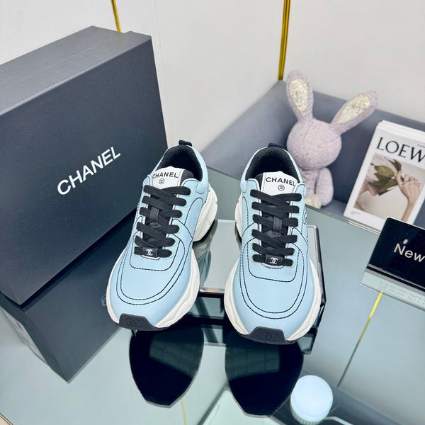 CC Sneaker Sky Blue with Logo Cowhide 238619