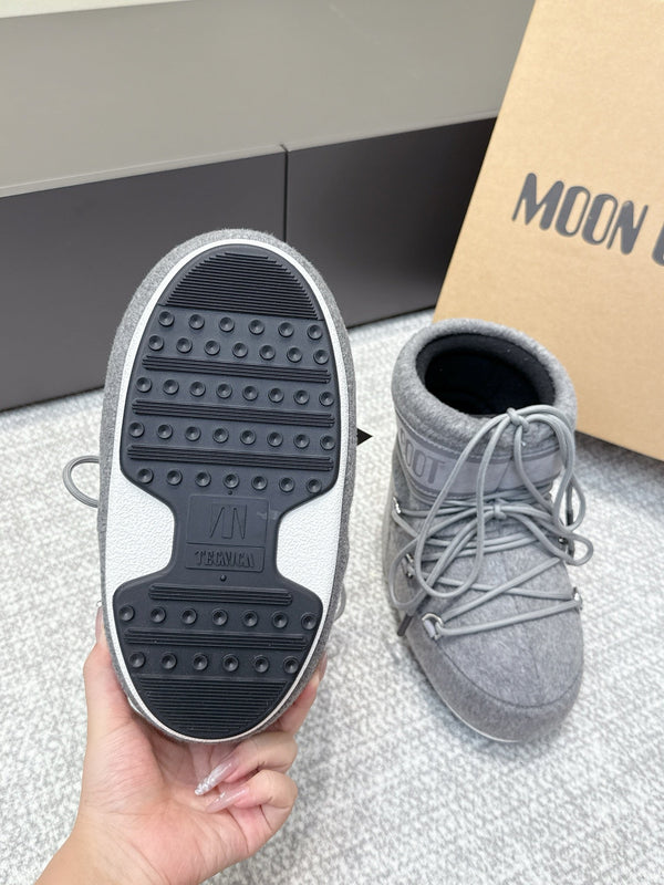 Moon Boot Icon Low Felt Grey Wool Blend 515594