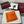 GG Fringe Scarf 90x90 Orange Colorful Silk Twill 203990
