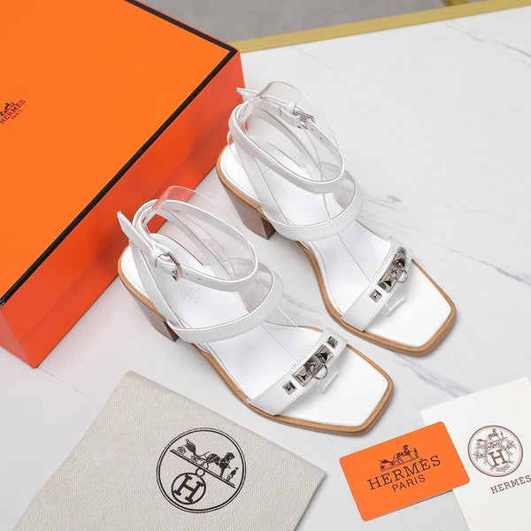 HM Ivresse 65 Sandal White Calfskin
