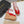 SANDALO ALAIA CON ZEPPA IN VITELLO LUCIDO ROSSO CREMISANO E GOMMA BEIGE