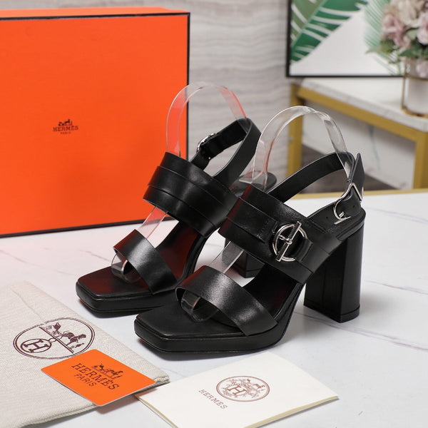 HM 25 Slingback Keen 90 Pelle di vitello nera