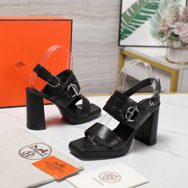 HM 25 Slingback Keen 90 Pelle di vitello nera