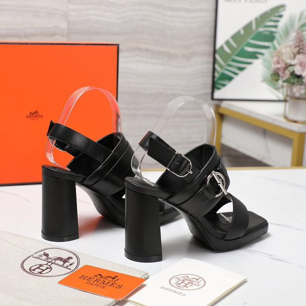 HM 25 Slingback Keen 90 Pelle di vitello nera