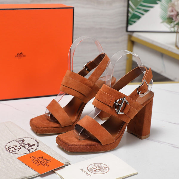HM 25 Slingback Keen 90 in pelle scamosciata marrone