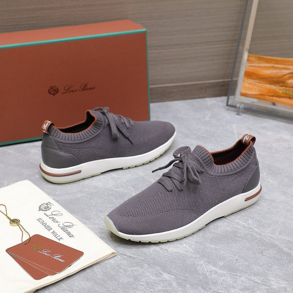 LP lady Flexy Walk Sneaker Dark Gray Wool And Calfskin 310449