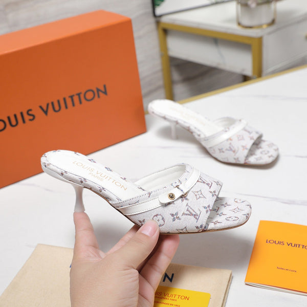 LV 6AM Mule 55mm Multicolore Pelle di Vacchetta Tela Monogram 456145