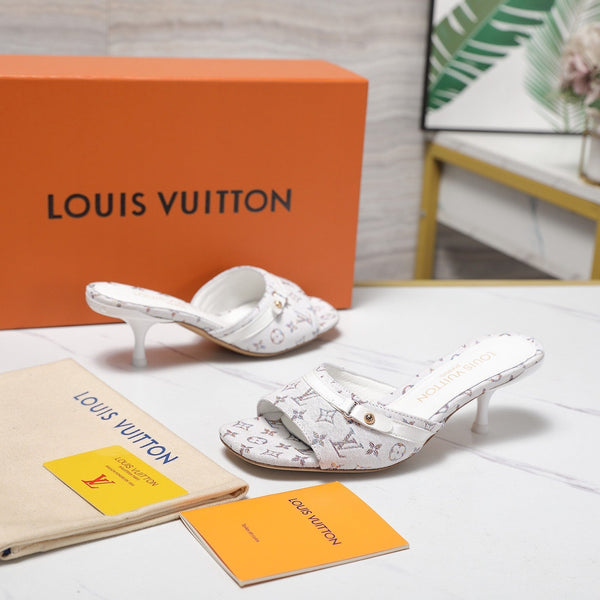 LV 6AM Mule 55mm Multicolore Pelle di Vacchetta Tela Monogram 456145