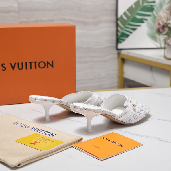 LV 6AM Mule 55mm Multicolore Pelle di Vacchetta Tela Monogram 456145