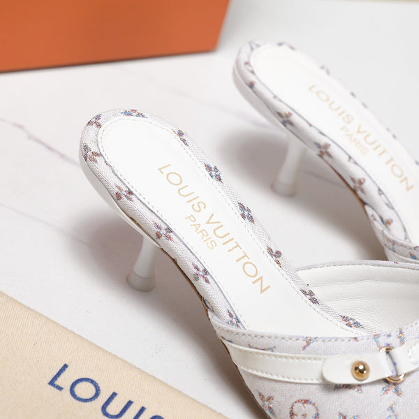 LV 6AM Mule 55mm Multicolore Pelle di Vacchetta Tela Monogram 456145