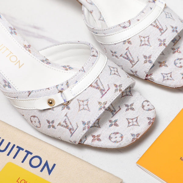 LV 6AM Mule 55mm Multicolore Pelle di Vacchetta Tela Monogram 456145