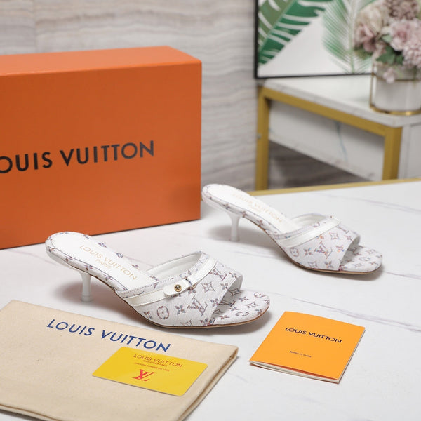 LV 6AM Mule 55mm Multicolore Pelle di Vacchetta Tela Monogram 456145