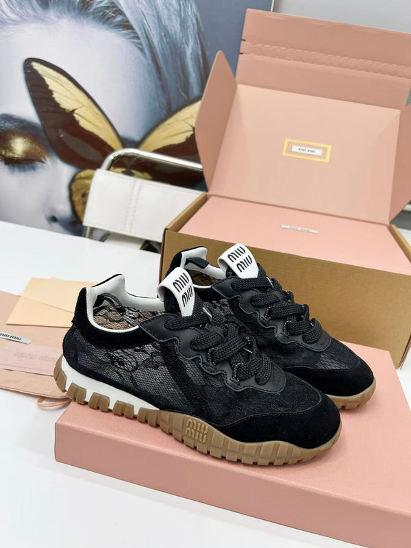 Miu TYRE Sneakers Black Suede Lace 456326