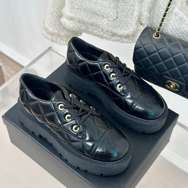 CC Classic Sneaker 50mm Glossy Black Quilted Calfskin