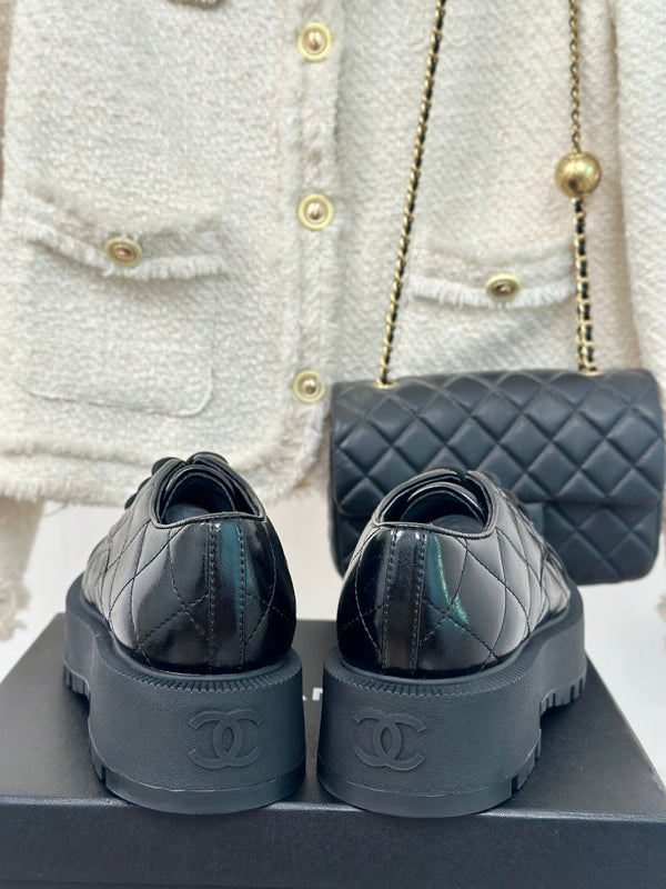 CC Classic Sneaker 50mm Glossy Black Quilted Calfskin