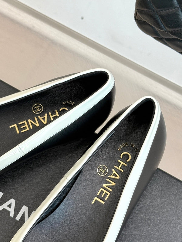 Chanel 25 Bowknot Ballet Flat Black Sheepskin 473067
