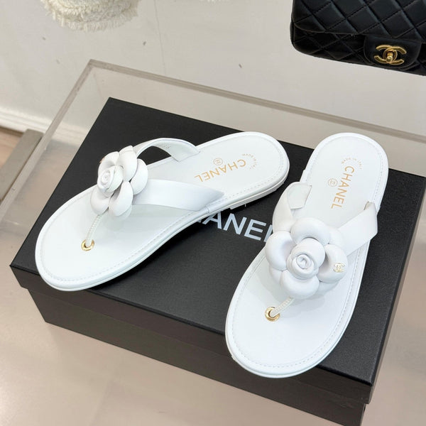 CC 26C Camélia Printemps Précoce Diapositive Cuir de Veau Blanc