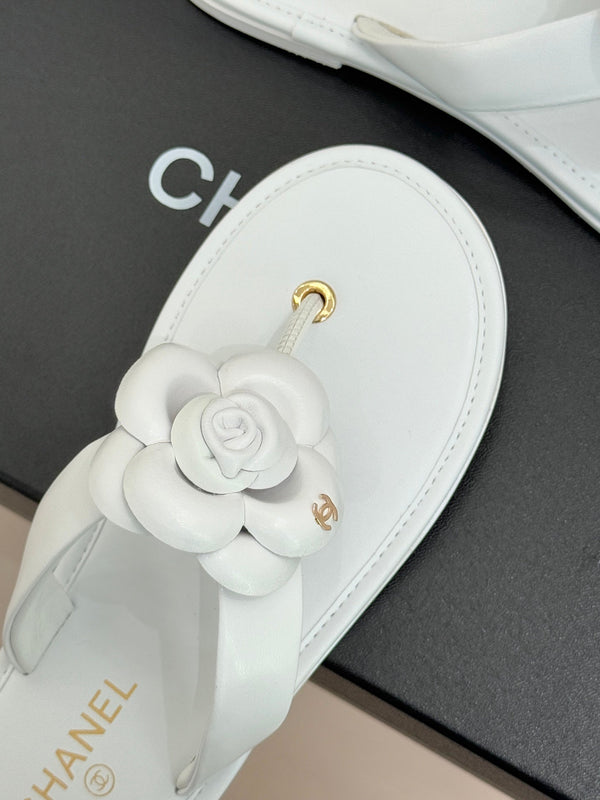 CC 26C Camélia Printemps Précoce Diapositive Cuir de Veau Blanc