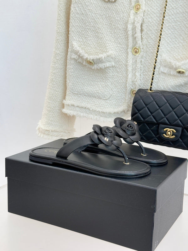 CC 26C Camélia Printemps précoce Cuir de veau noir