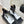 CC 26C Double C Ruban Ballerines Plates Noir Blanc Tissu Peau de Veau 557537