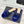 CC 26S Double C Bow Braid Slippers Blue Velvet 717787