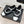 CC 26s Square-Toe Mary Jane Shoes Black White Leather 920421