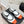 CC 26s Square-Toe Mary Jane Shoes Orange White Tweed Leather 920424
