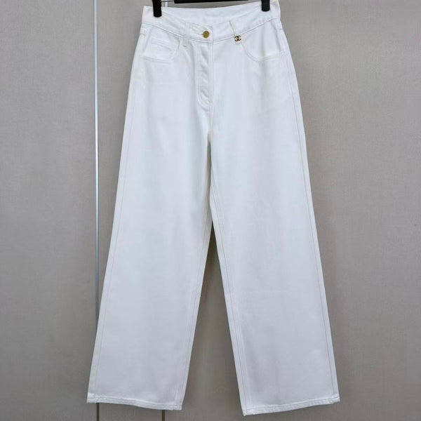 CC 26s Wide-Leg Pants White Denim 407867
