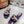 CHLOÉ SLIDE MULE IN NAVY BLUE DENIM AND BROWN CALFSKIN GOLD HARDWARE