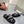 CHLOÉ PLATFORM SANDALS IN BLACK MIX WHITE DENSITY KNIT