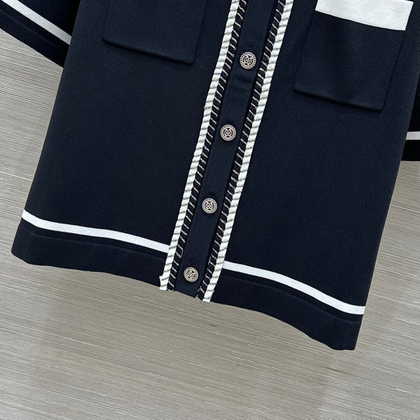 Cardigan a maniche corte CC nero