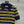 Miu Miu 25 Striped Polo Top Dark Blue Yellow Wool