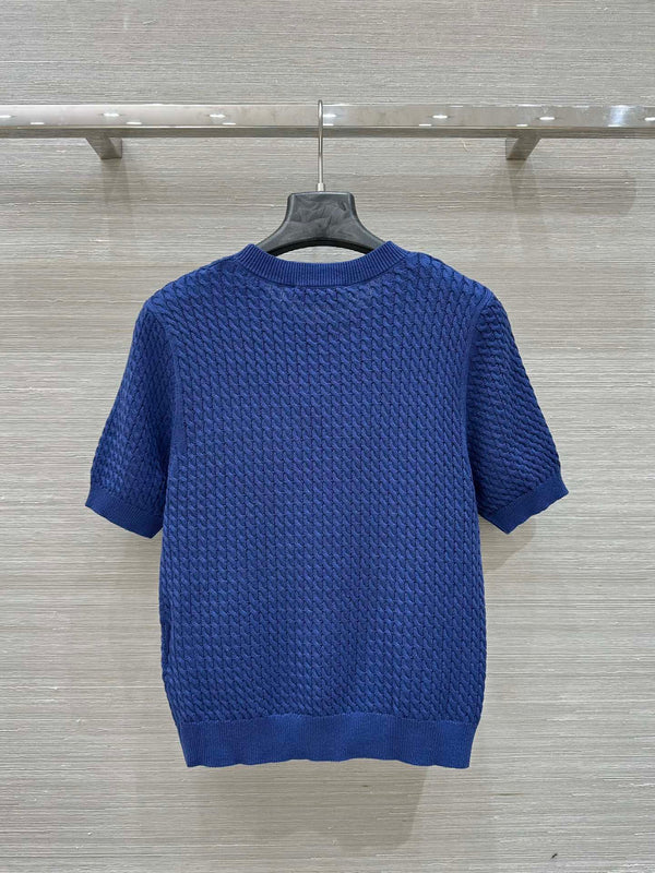 Miu Miu 25 Maglia Blu Lana