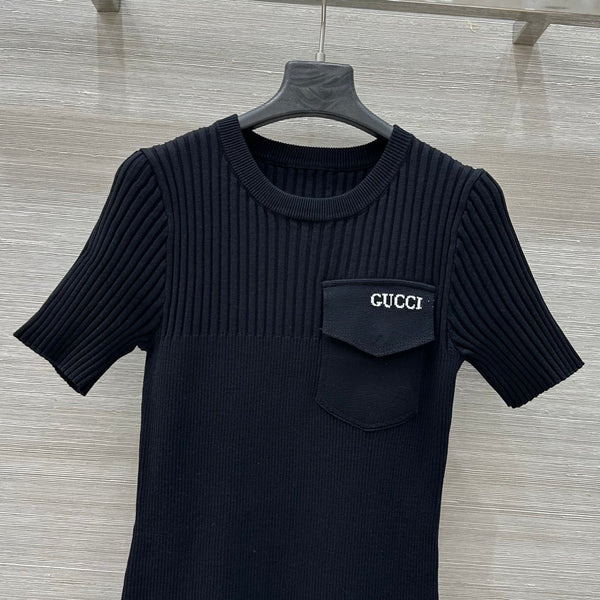 Gucci 25 Knitted Dress Black Viscose