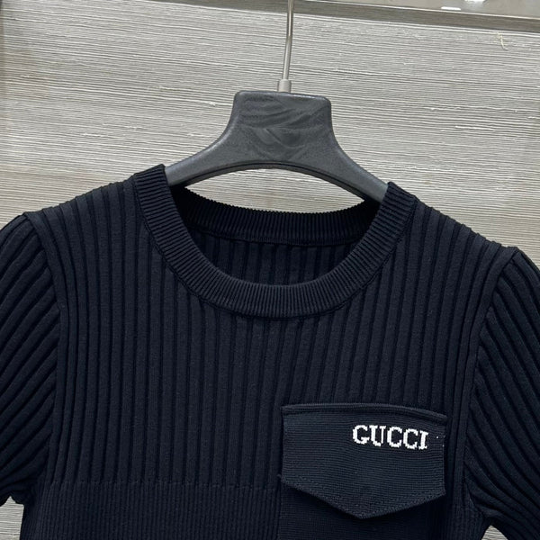 Gucci 25 Knitted Dress Black Viscose