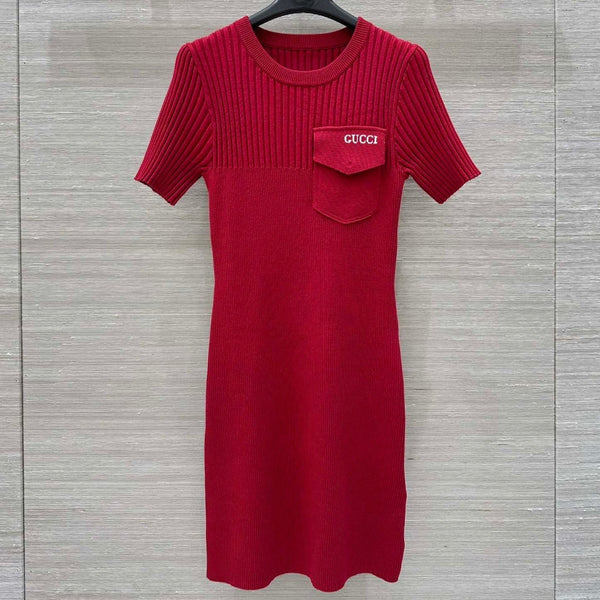 Abito in maglia Gucci 25 in viscosa rossa
