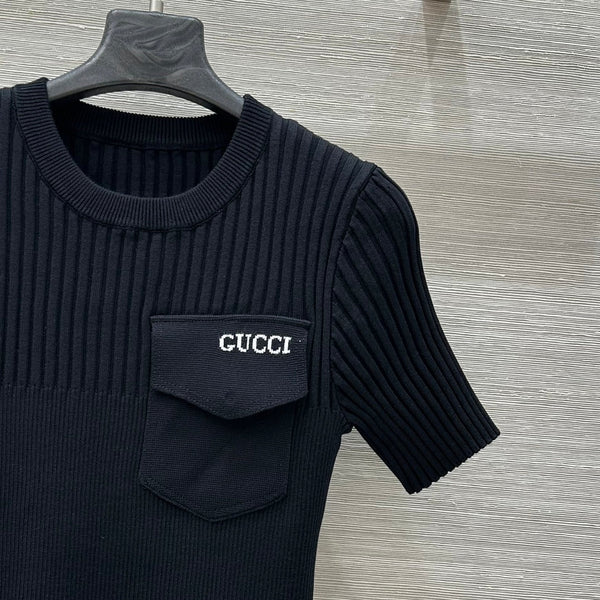 Gucci 25 Maglia Top Nero Viscosa
