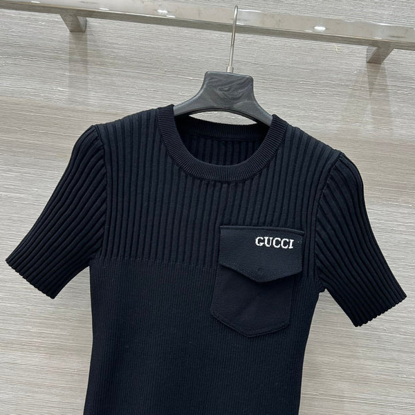 Gucci 25 Maglia Top Nero Viscosa