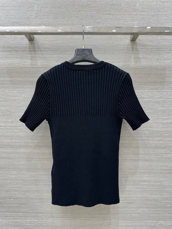 Gucci 25 Maglia Top Nero Viscosa