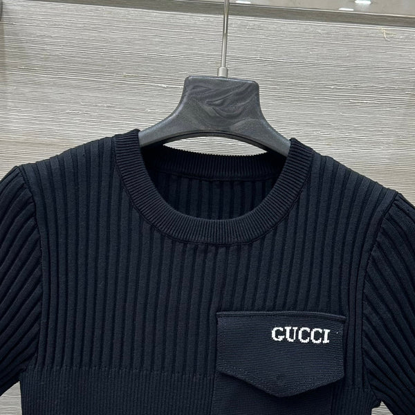 Gucci 25 Maglia Top Nero Viscosa