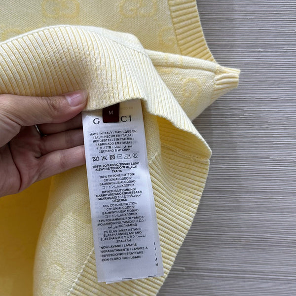 Gucci 25 Vest Top Yellow Cotton