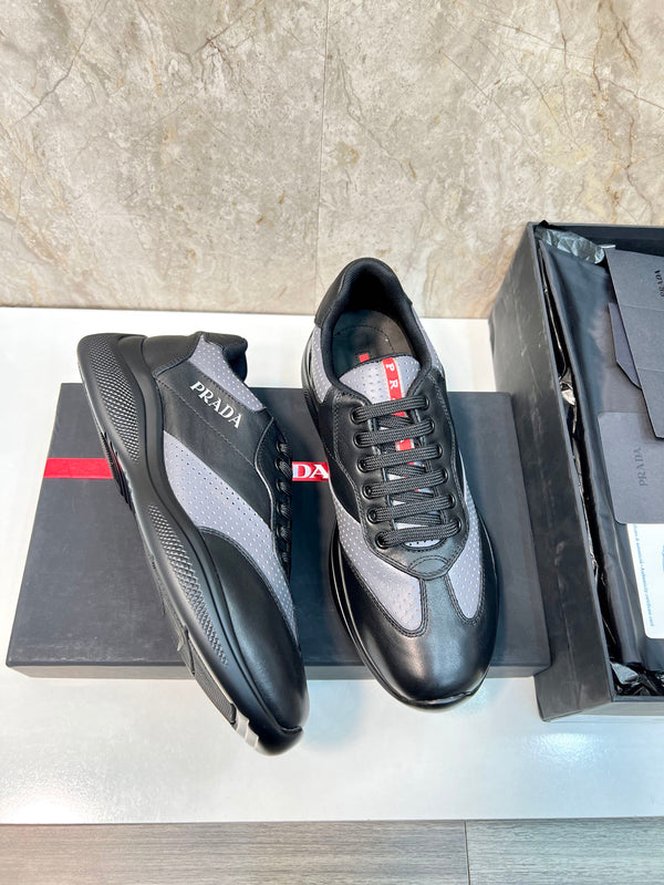 PRA AMERICA'S CUP SOFT RUBBER AND BIKE FABRIC SNEAKERS BLACK