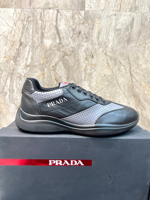 PRA AMERICA'S CUP SOFT RUBBER AND BIKE FABRIC SNEAKERS BLACK