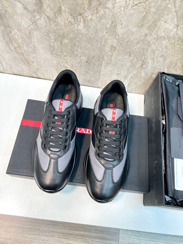 PRA AMERICA'S CUP SOFT RUBBER AND BIKE FABRIC SNEAKERS BLACK
