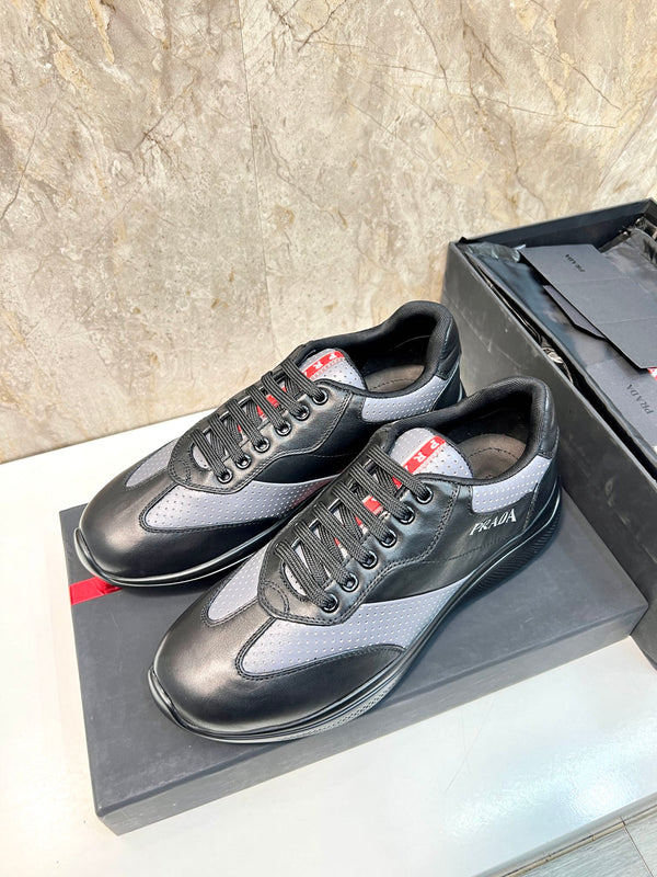 PRA AMERICA'S CUP SOFT RUBBER AND BIKE FABRIC SNEAKERS BLACK