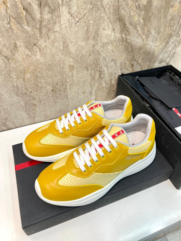 PRA AMERICA'S CUP SOFT RUBBER AND BIKE FABRIC SNEAKERS LIGHT YELLOW