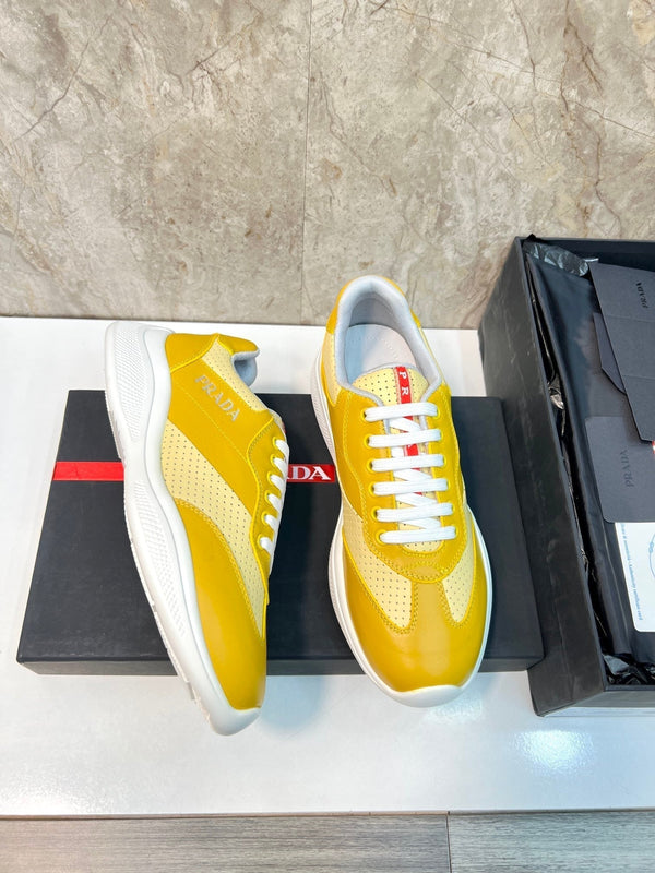 PRA AMERICA'S CUP SOFT RUBBER AND BIKE FABRIC SNEAKERS LIGHT YELLOW