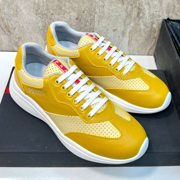 PRA AMERICA'S CUP SOFT RUBBER AND BIKE FABRIC SNEAKERS LIGHT YELLOW