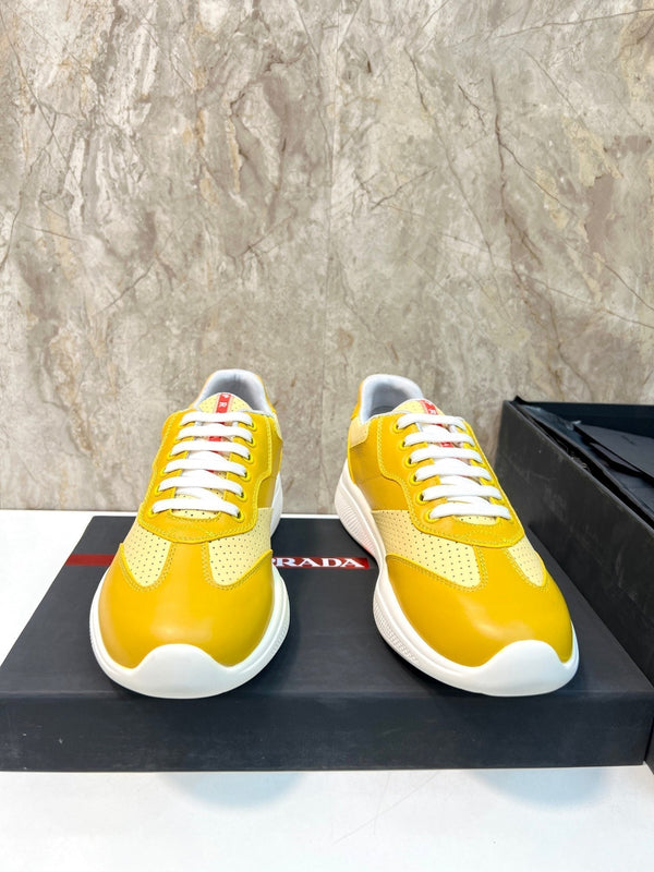 PRA AMERICA'S CUP SOFT RUBBER AND BIKE FABRIC SNEAKERS LIGHT YELLOW