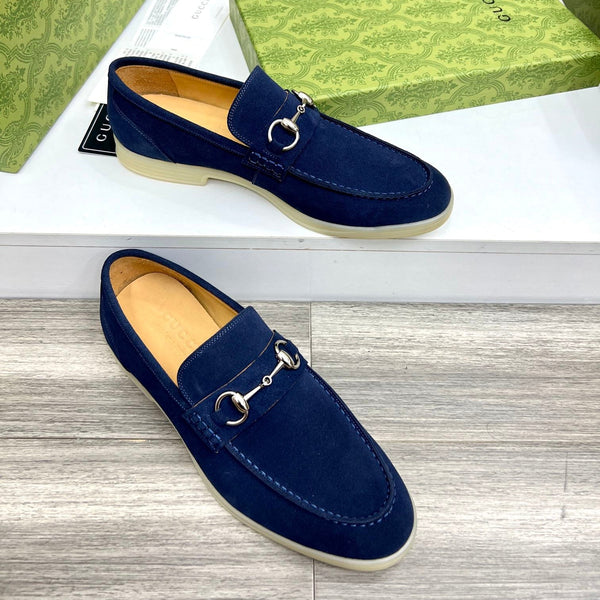GG Men's Jordaan Loafer Navy Blue Suede 555996